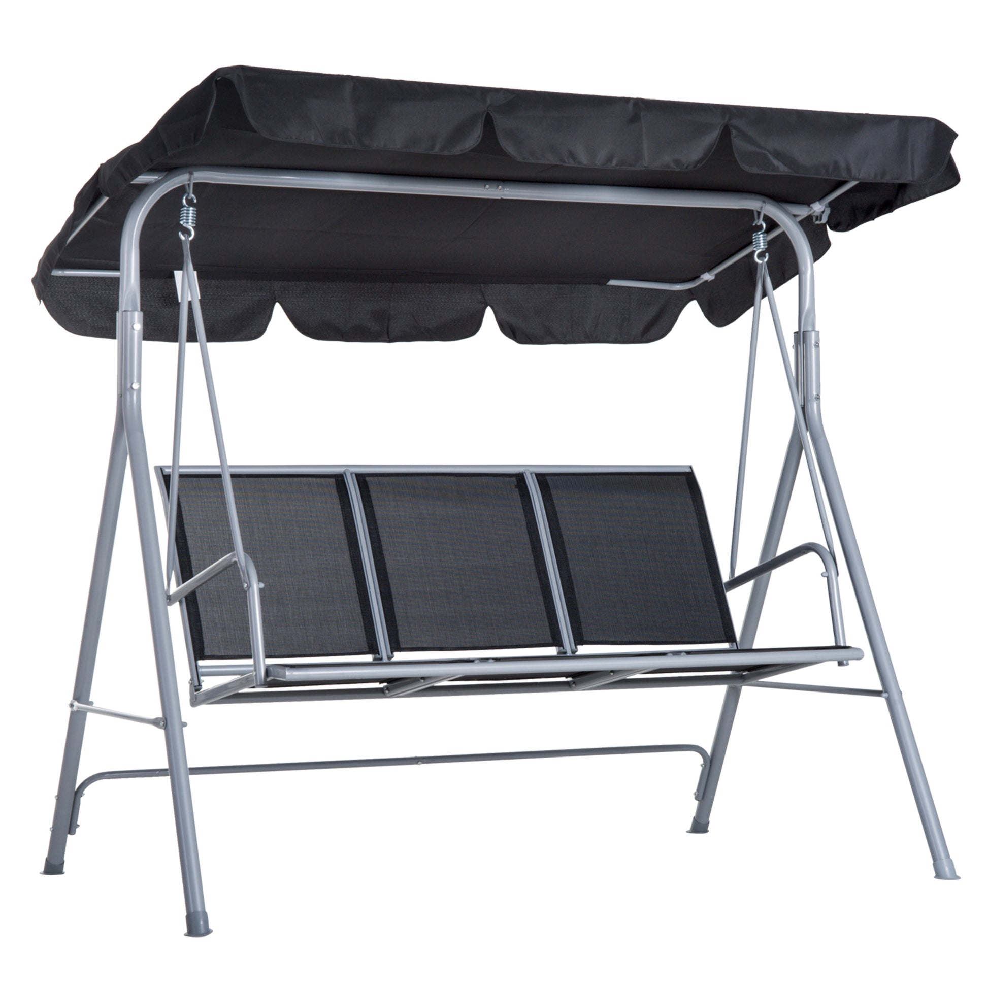 Photo of Outsunny Outdoor 3-Seater Swing Chair-Black in Chair-Black colour on a white background