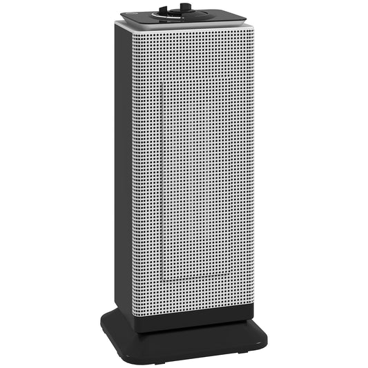 Photo of HOMCOM 2000W Ceramic Electric Heater with Fan, Oscillation - Black in Black colour on a white background
