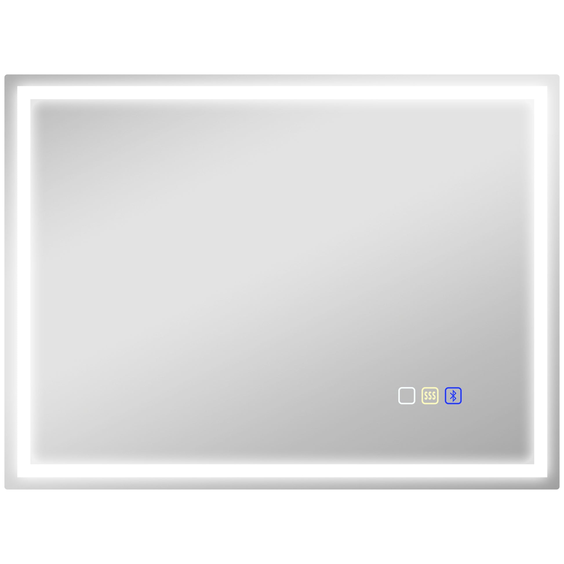 Photo of HOMCOM 60 x 80 cm Anti-Fog LED Bathroom Mirror, with Bluetooth - Silver Tone in Tone colour on a white background