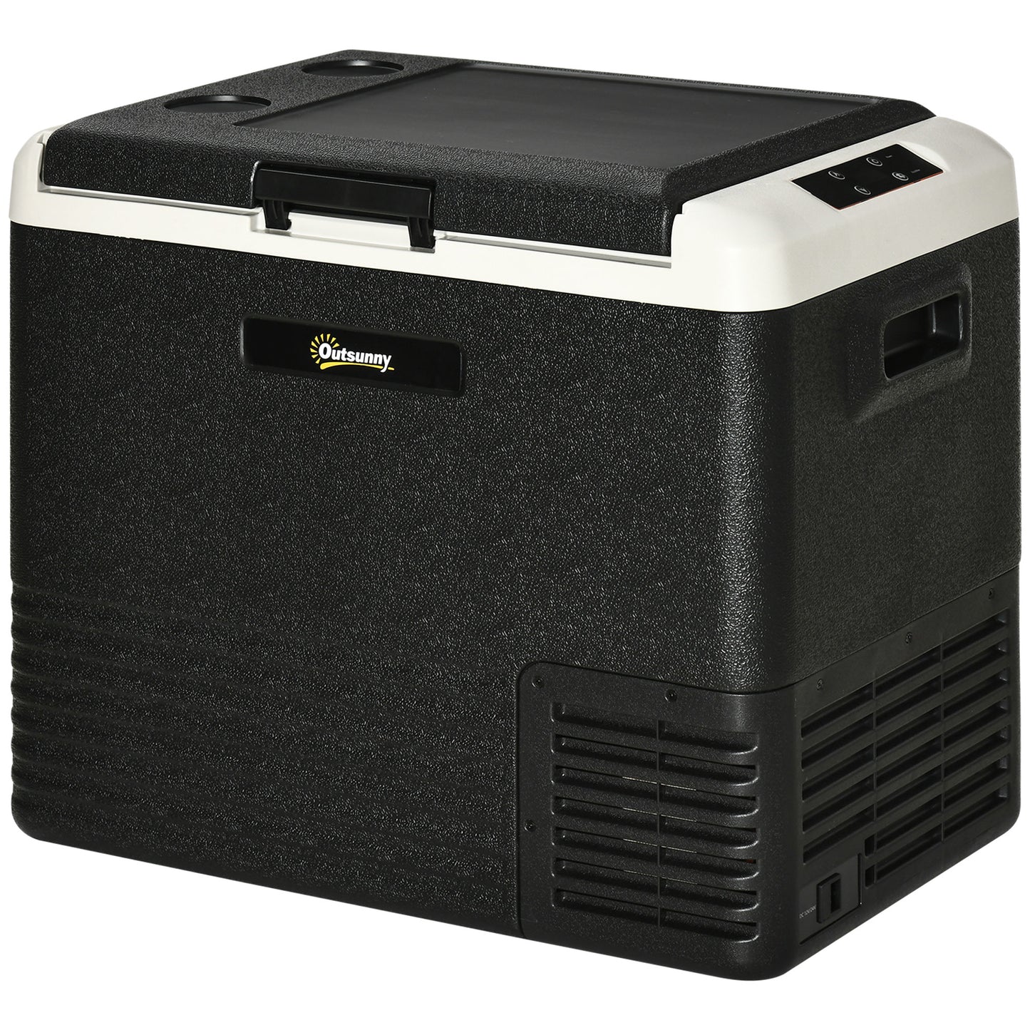 Photo of Outsunny 50L Car Refrigerator, Portable Compressor Car Fridge Freezer, Electric Cooler Box with 12/24V DC and 110-240V AC for Camping, Driving, Picnic, Down to -20℃ in -20℃ colour on a white background