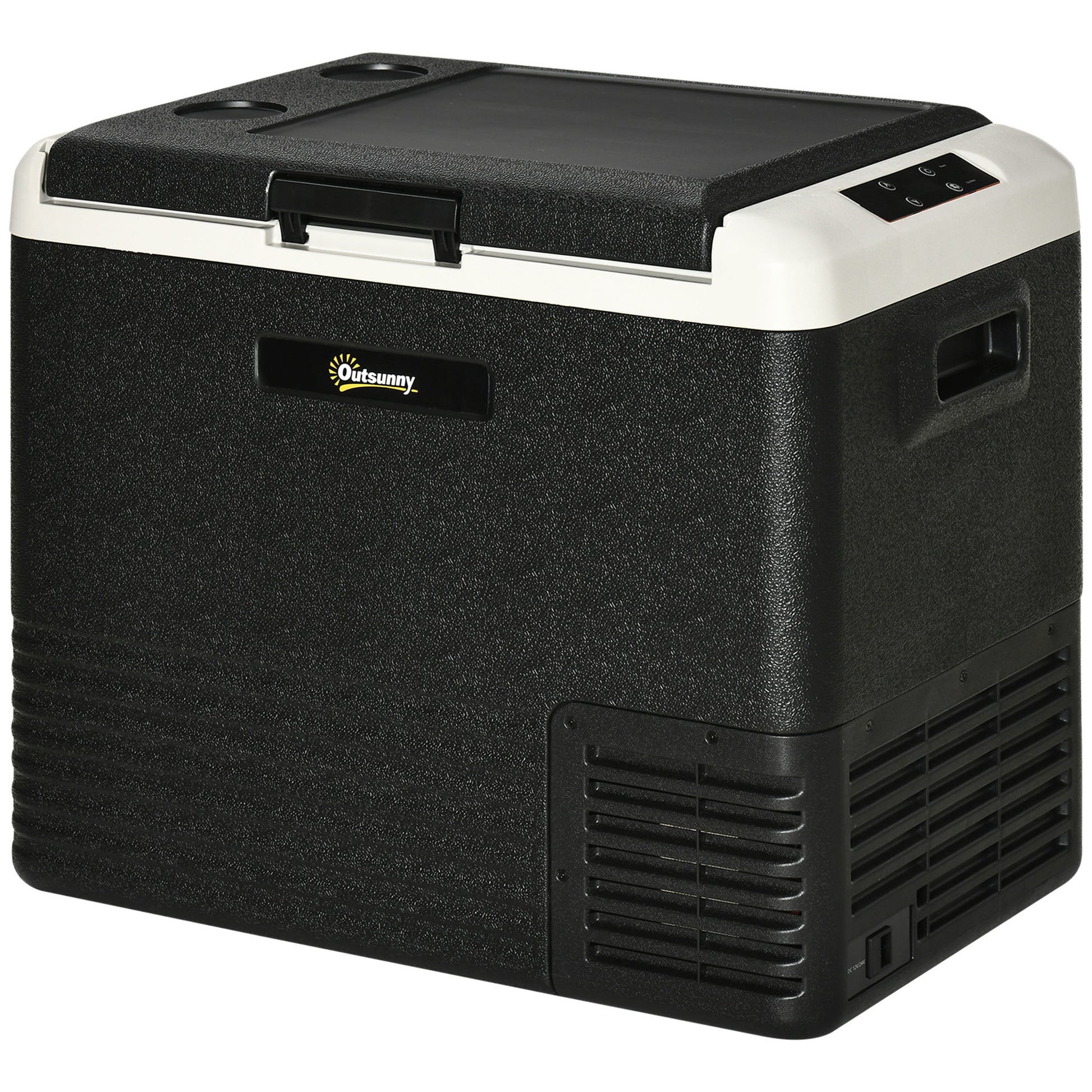 Photo of Outsunny 50L Car Refrigerator, Portable Compressor Car Fridge Freezer, Electric Cooler Box with 12/24V DC and 110-240V AC for Camping, Driving, Picnic, Down to -20℃ in -20℃ colour on a white background