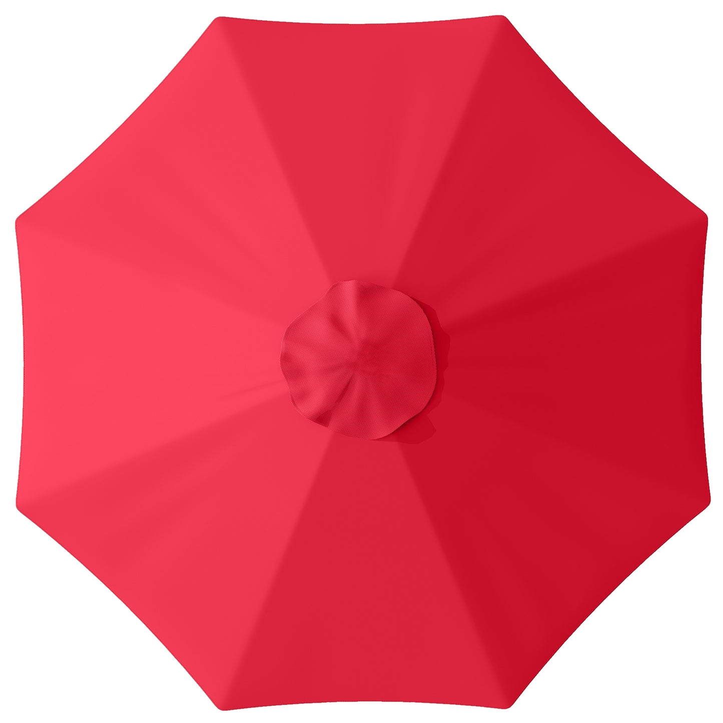 Photo of Outsunny 3 m Replacement Parasol Canopy with Top Vent, UPF 50+ Garden Parasol Replacement Canopy, 8 Rib Parasol Cover Replacement Fits Various Frames, Red in Red colour on a white background