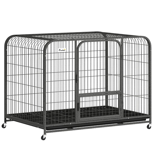Photo of PawHut Heavy Duty Dog Crate,116 x 77 x 88 cm, Large Dog Cage for Small to Large Breeds in Breeds colour on a white background