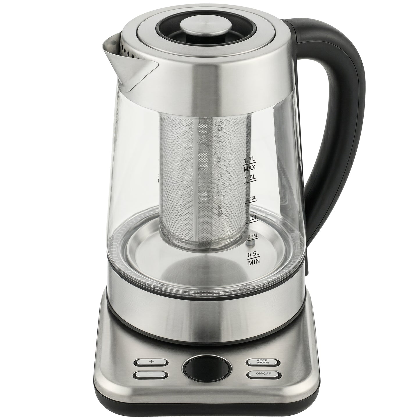 Photo of HOMCOM Electric Kettle, 1.7L Fast Boil 3KW Water Kettle with UK Strix Thermostat, Tea Infuser, Keep Warm Function in Function colour on a white background