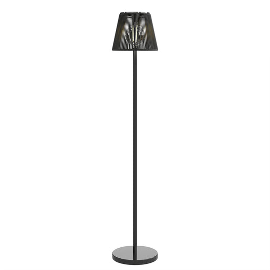 Photo of Outsunny Outdoor Solar Floor Lamp, Adjustable Height Rechargeable Floor Lamp IP44 Waterproof in Waterproof colour on a white background