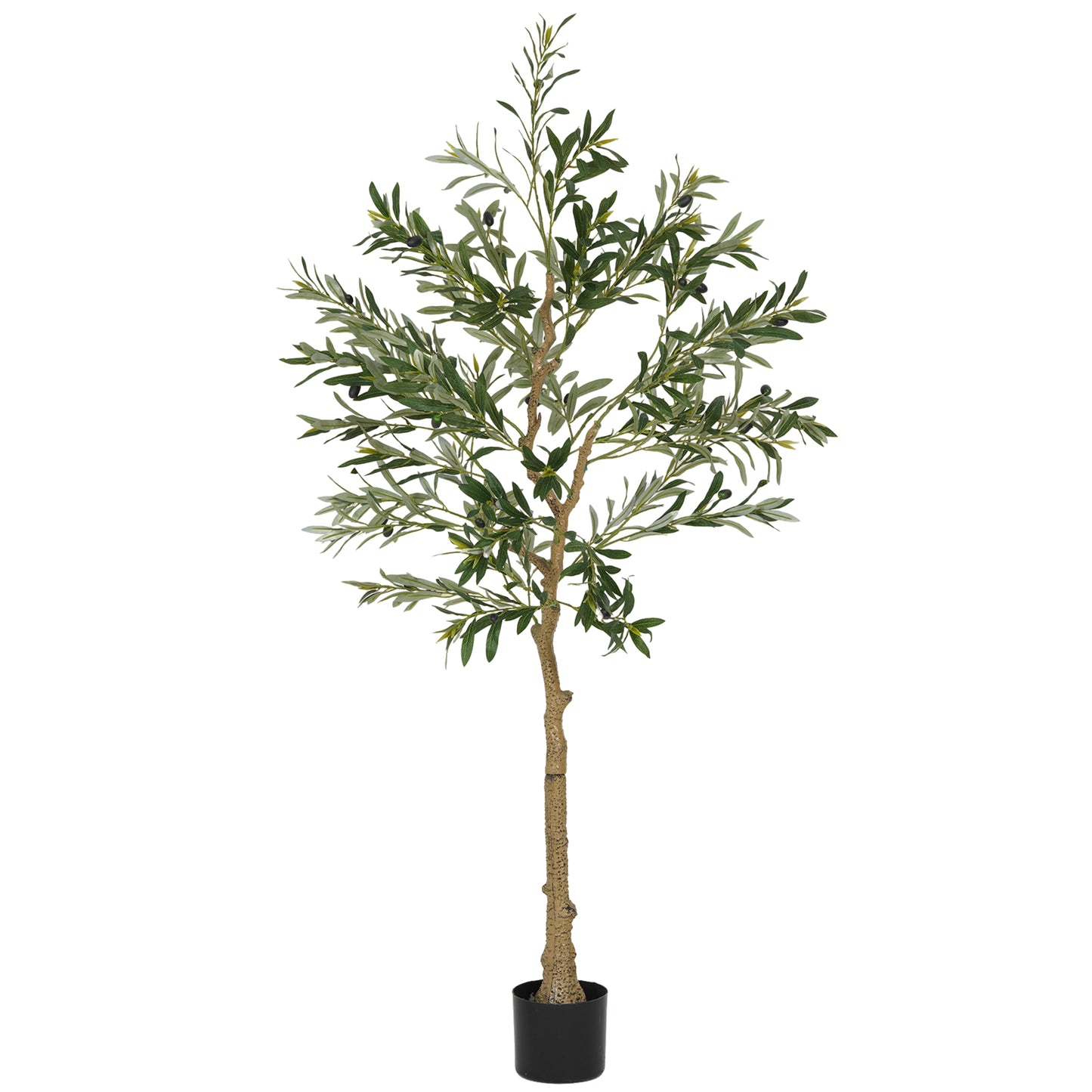 Photo of HOMCOM Silk Leaf Artificial Olive Trees in Trees colour on a white background