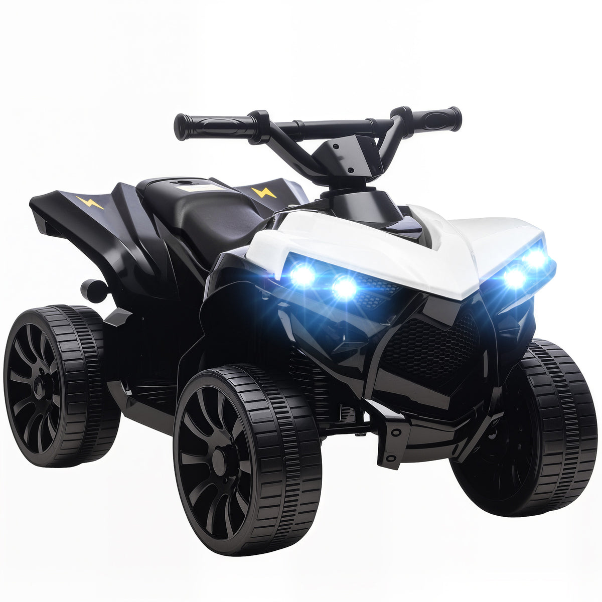 Photo of AIYAPLAY 6V Kids ATV, 4 Wheeler Electric Ride on Car with Music and LED Headlights, for Ages 18-56 Months Boys and Girls, White in White colour on a white background