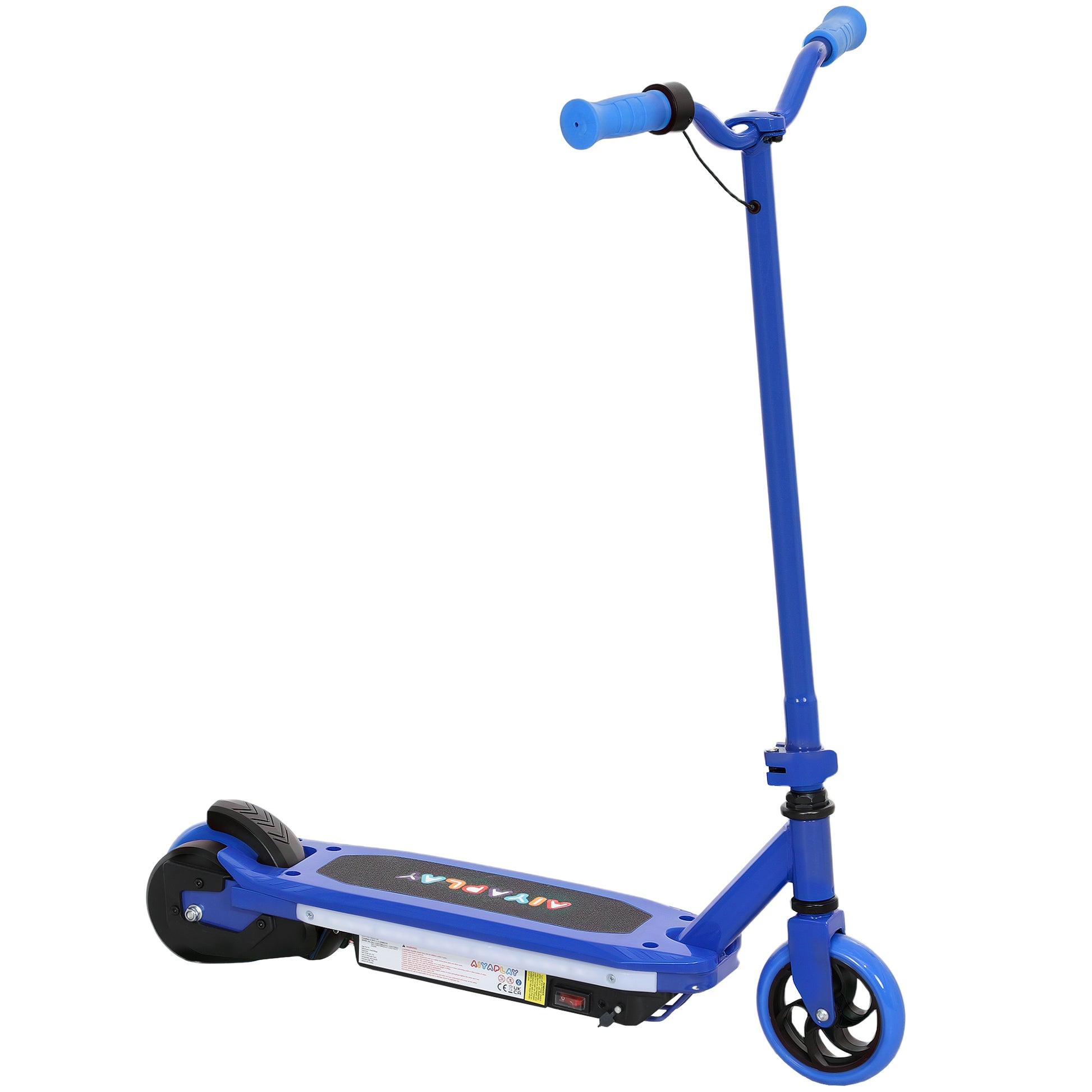 Photo of AIYAPLAY Electric Scooter for Kids 6-14 Years, with Colourful Lights, Blue in Blue colour on a white background