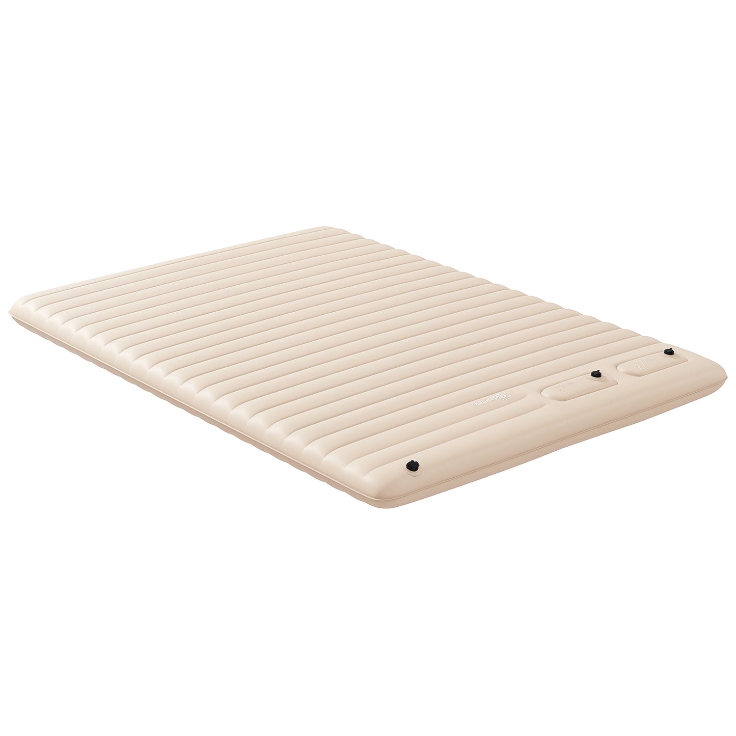 Photo of Outsunny Double Inflatable Mattress, with Built-In Pump - White in White colour on a white background
