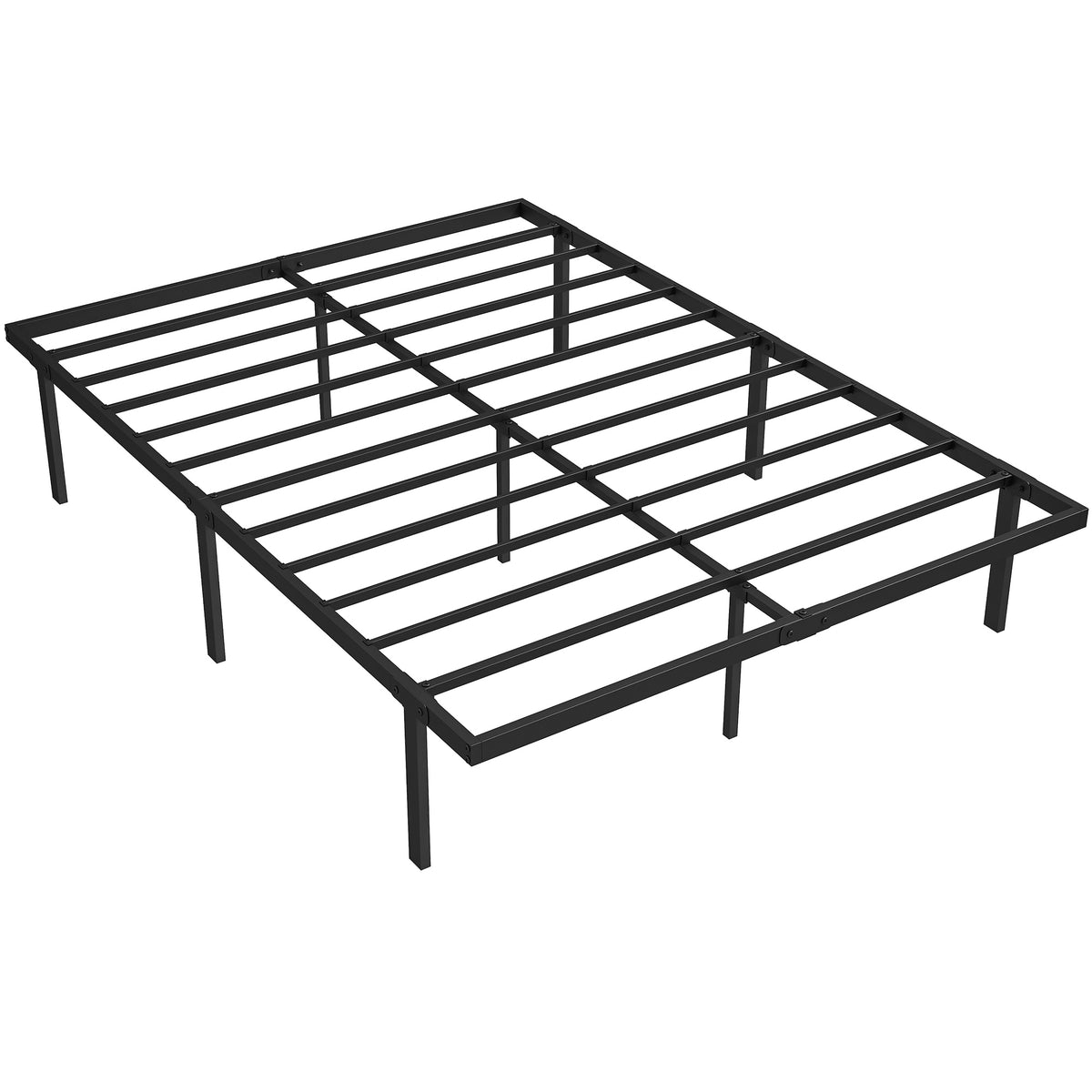 Photo of HOMCOM 4ft6 Double Bed Frame with Underbed Storage, Metal Platform Bed Frame with Steel Slat Support, No Box Spring Needed in Needed colour on a white background
