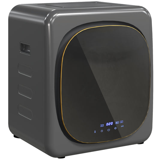 Photo of HOMCOM 2.5 kg Compact Tumble Dryer, with UV Sterilisation - Grey in Grey colour on a white background