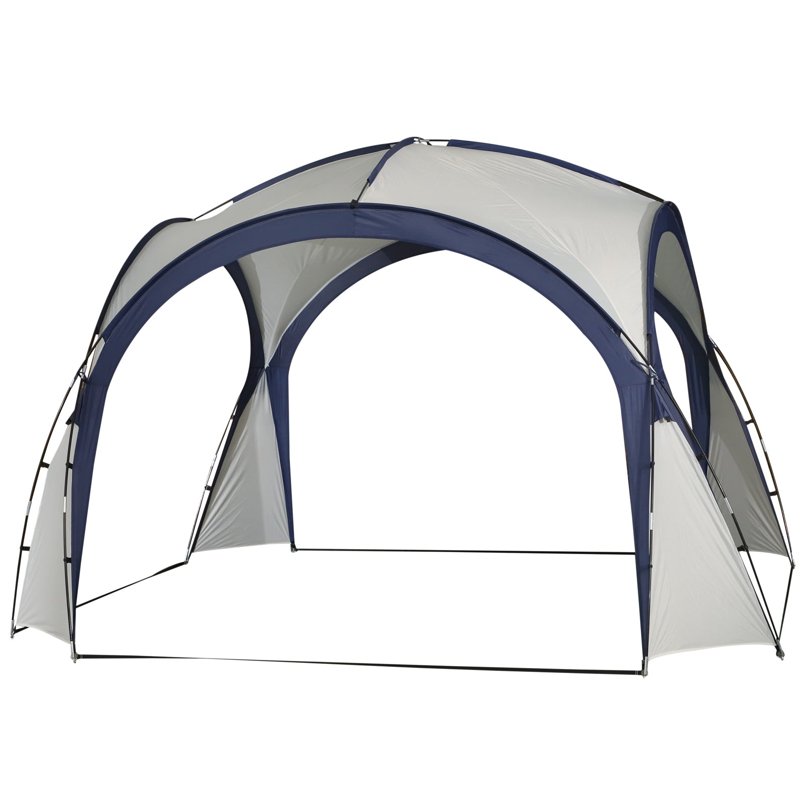 Photo of Outsunny Gazebo Party Tent, 3.5x3.5m-Cream/Blue in 3.5x3.5m-Cream/Blue colour on a white background