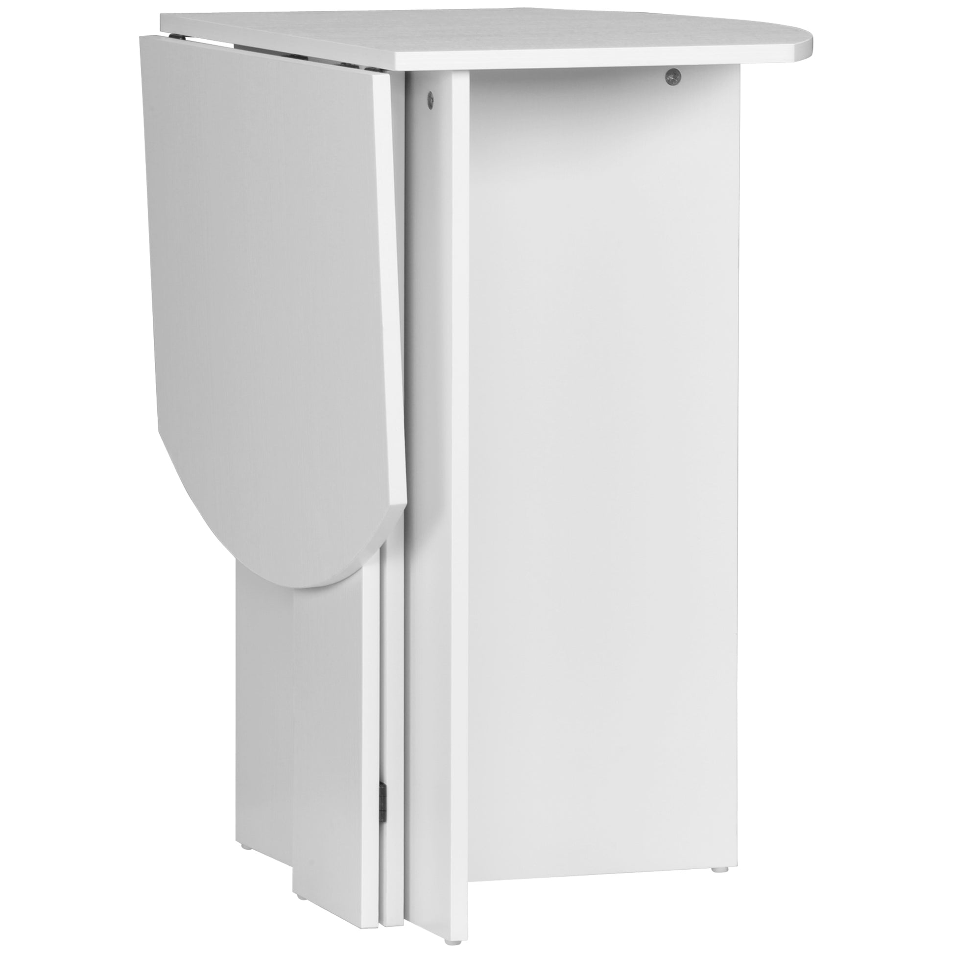 Photo of HOMCOM Four-Person Drop Leaf Dining Table - White in White colour on a white background