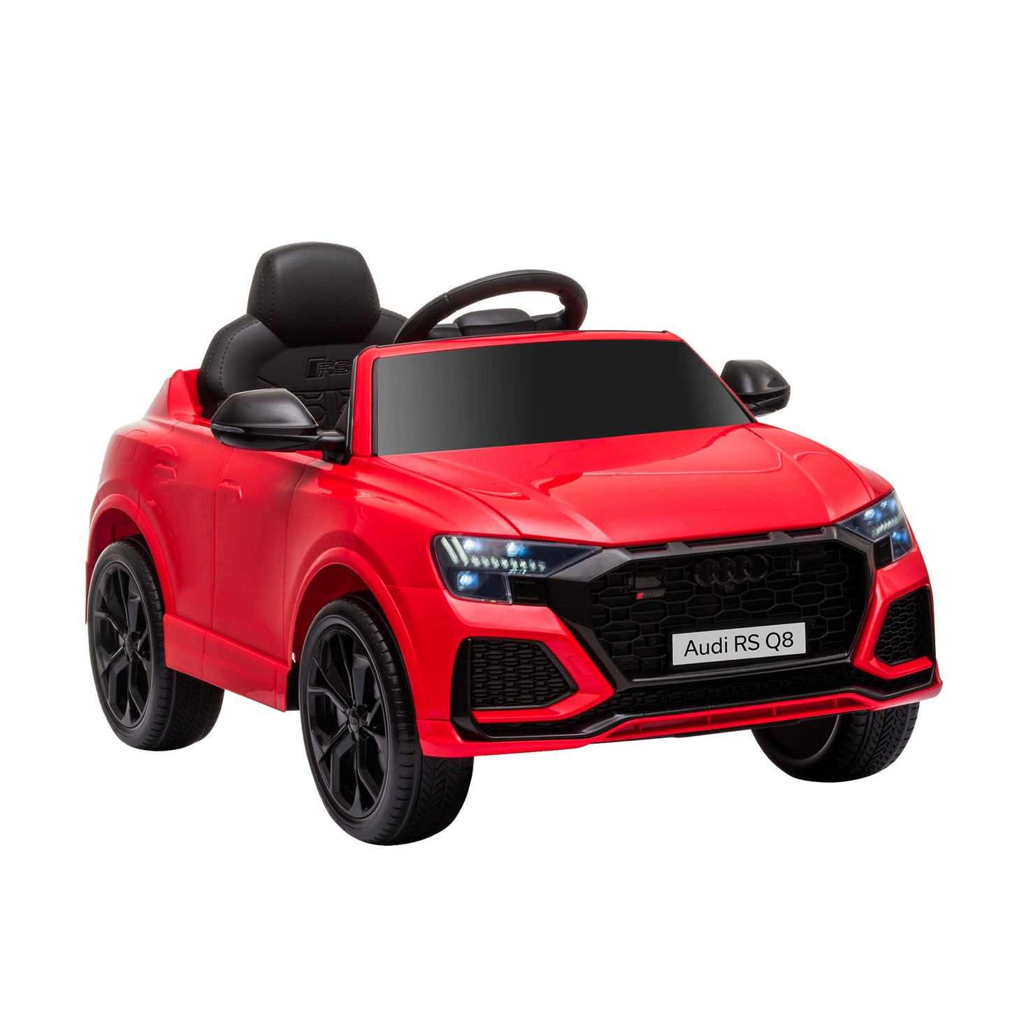 Photo of HOMCOM Audi RS Q8 Licensed Electric Car for Kids, 6V Kids' Electric Ride on with Remote Control, 7Ah Big Battery, Lights Bluetooth, Music USB, for 3-5 Years Old, Red in Red colour on a white background