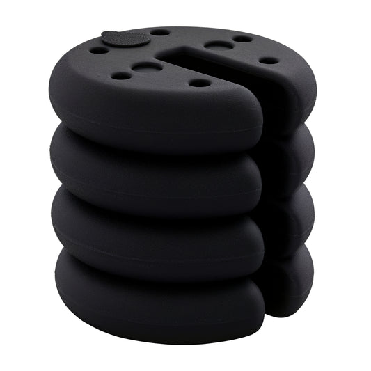 Outsunny canopy weight set with four stacked black, sand-fillable plates.