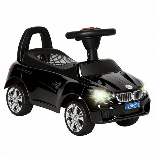 Photo of HOMCOM Ride on Car Baby Toddler Walker Foot to Floor Sliding Car Slider, Black in Black colour on a white background