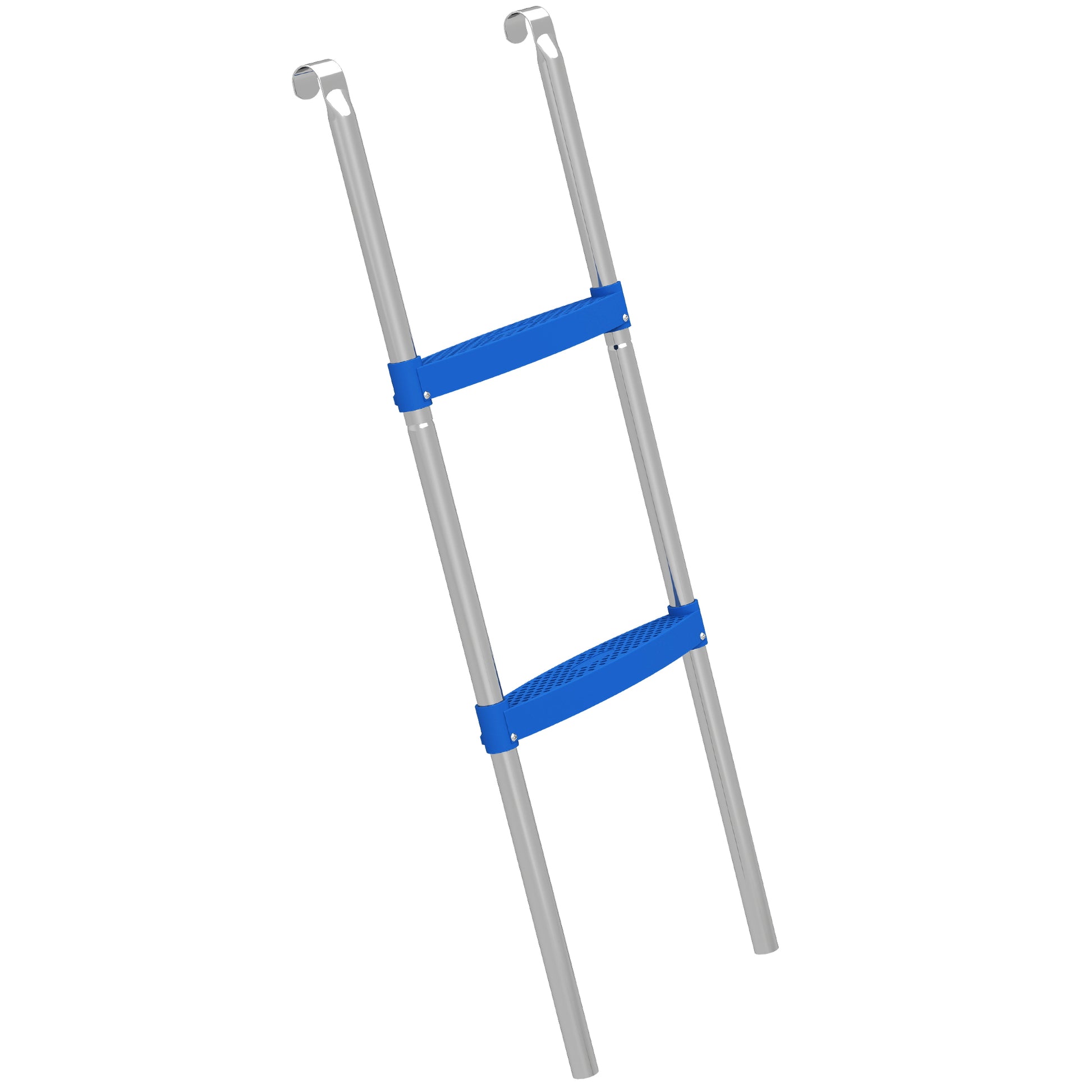 Photo of SPORTNOW Trampoline Ladder, 2-Steps with Horizontal Wide Steps, Universal Hook, Galvanised Steel Frame, 150kg Load Capacity in Capacity colour on a white background
