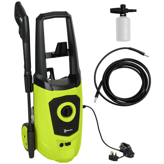 Photo of DURHAND 1800W High Pressure Washer, 150 Bar Pressure, 510 L/h Flow, High-Performance Portable Power Jet Wash Cleaner Green in Green colour on a white background