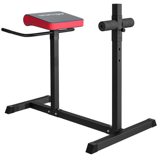 Photo of SPORTNOW Back Extension Roman Chair, Hyperextension Bench with Adjustable Leg Roller for Back, Abdominal and Gluteal Training in Training colour on a white background