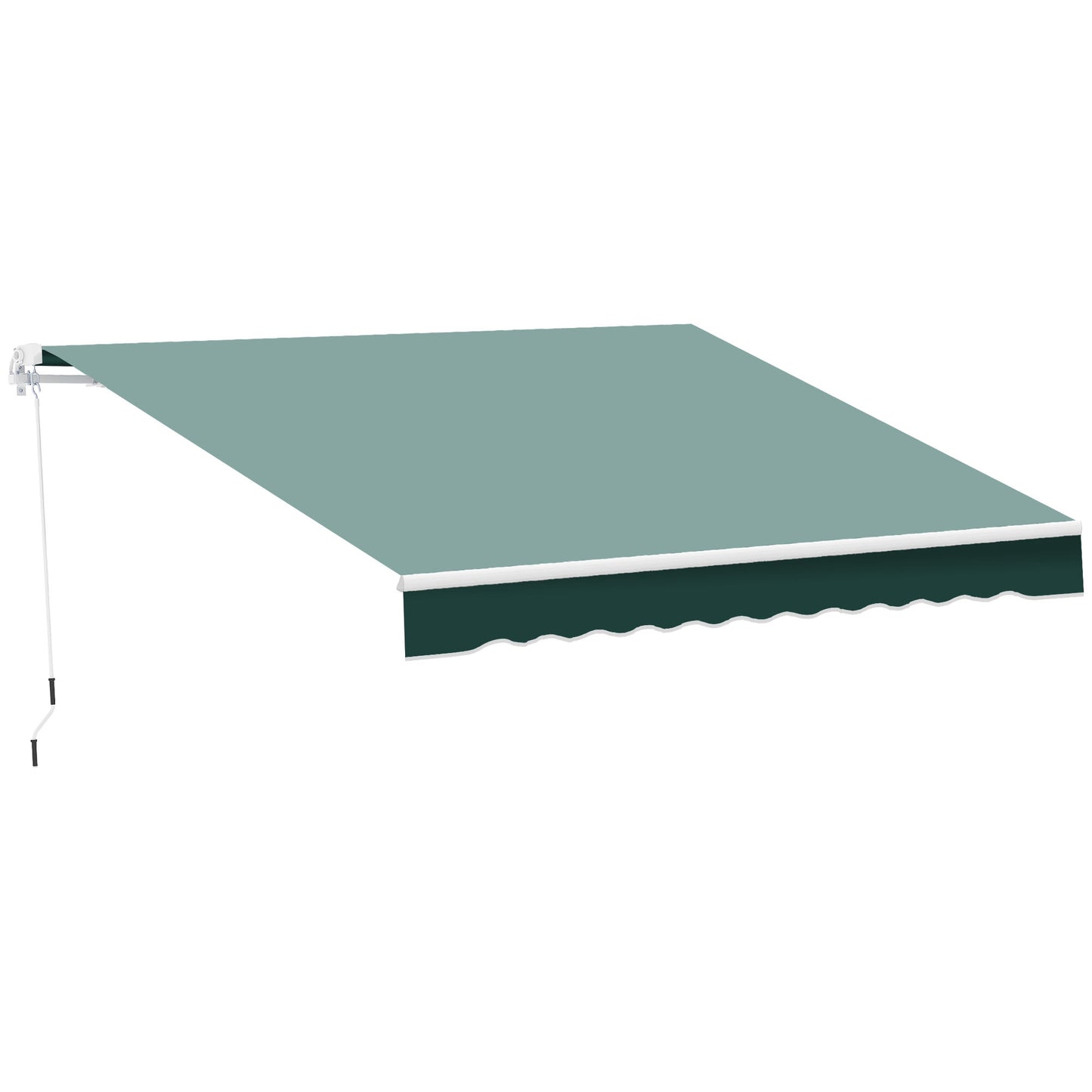 Photo of Outsunny Manual Retractable Awning, 2.5x2 m-Dark Green in Green colour on a white background
