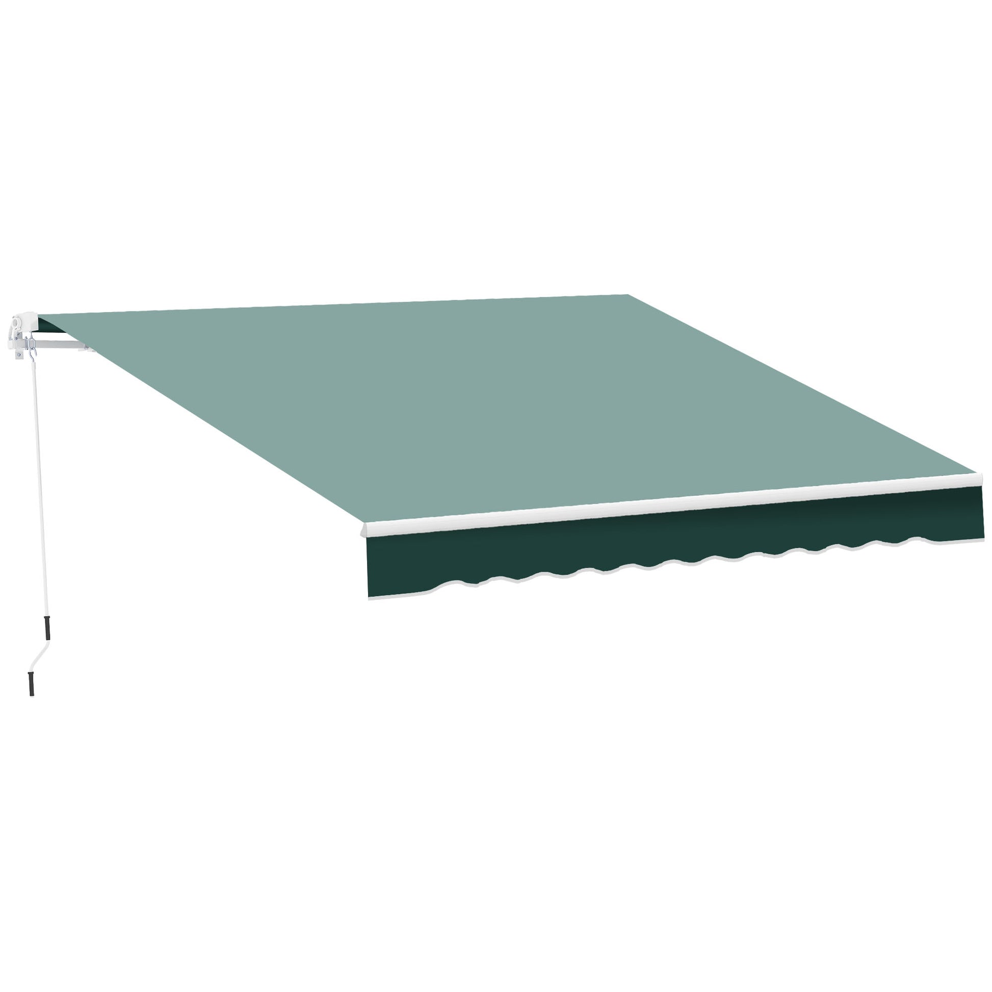 Photo of Outsunny Manual Retractable Awning, 2.5x2 m-Dark Green in Green colour on a white background