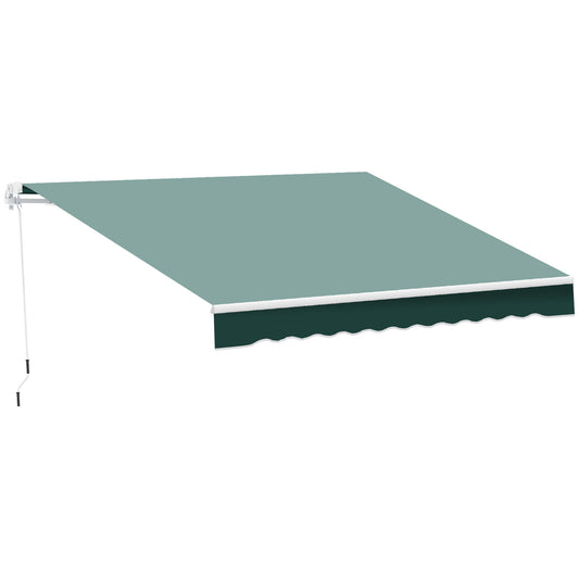 Photo of Outsunny Manual Retractable Awning, 2.5x2 m-Dark Green in Green colour on a white background
