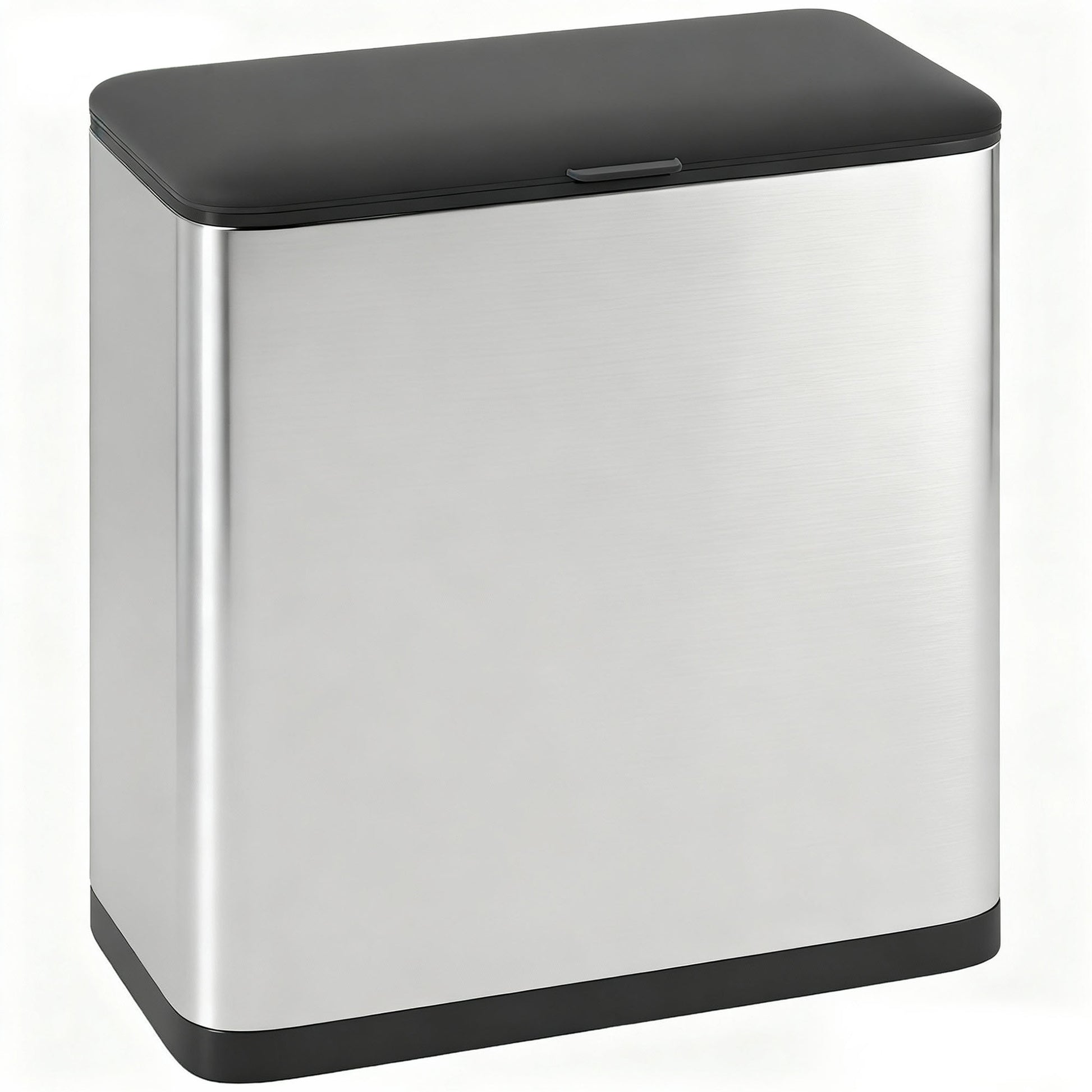 Photo of HOMCOM 8L Hanging Kitchen Bin, Rubbish bin with Lid and Removable Inner Bucket for Under Cabinet Door, Under Sink, Office in Office colour on a white background
