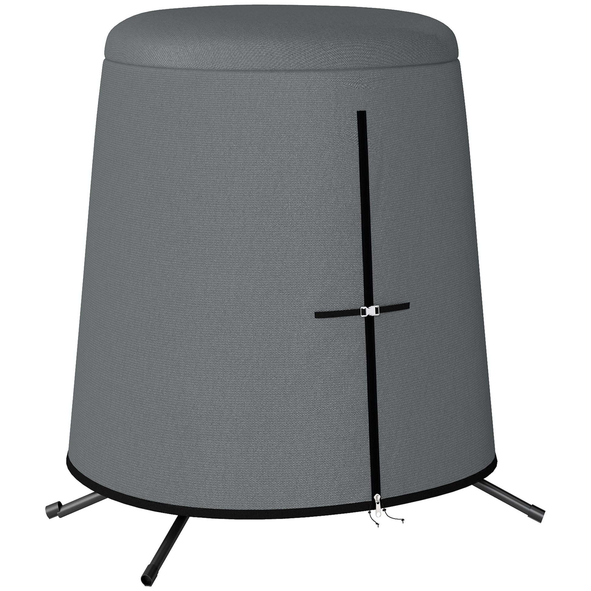 Photo of Outsunny 196 x 230 cm Hanging Egg Chair Protective Cover - Grey in Grey colour on a white background