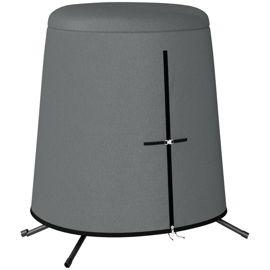 Photo of Outsunny 196 x 230 cm Hanging Egg Chair Protective Cover - Grey in Grey colour on a white background