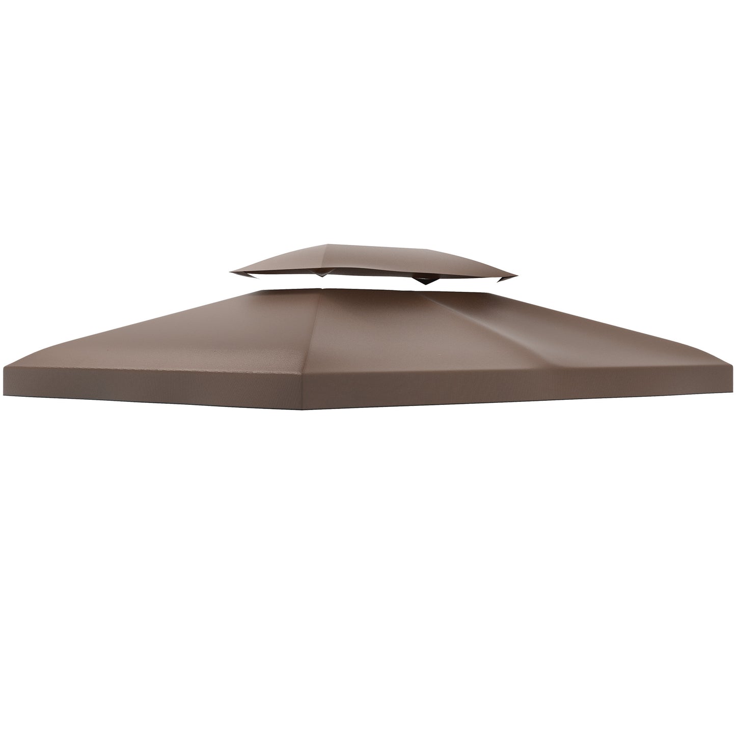 Photo of Outsunny 3x4m Gazebo Replacement Roof Canopy 2 Tier Top UV Cover Garden Patio Outdoor Sun Awning Shelters, Brown  (TOP COVER ONLY) in ONLY) colour on a white background