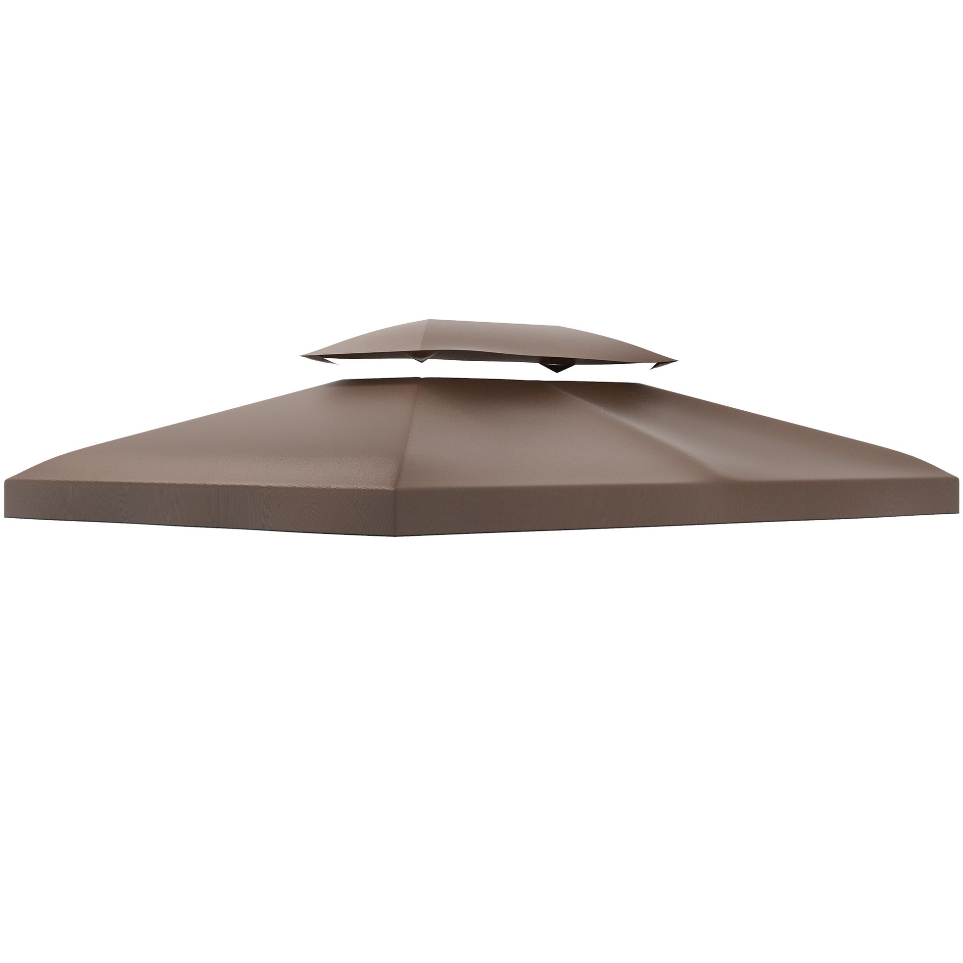 Photo of Outsunny 3x4m Gazebo Replacement Roof Canopy 2 Tier Top UV Cover Garden Patio Outdoor Sun Awning Shelters, Brown  (TOP COVER ONLY) in ONLY) colour on a white background