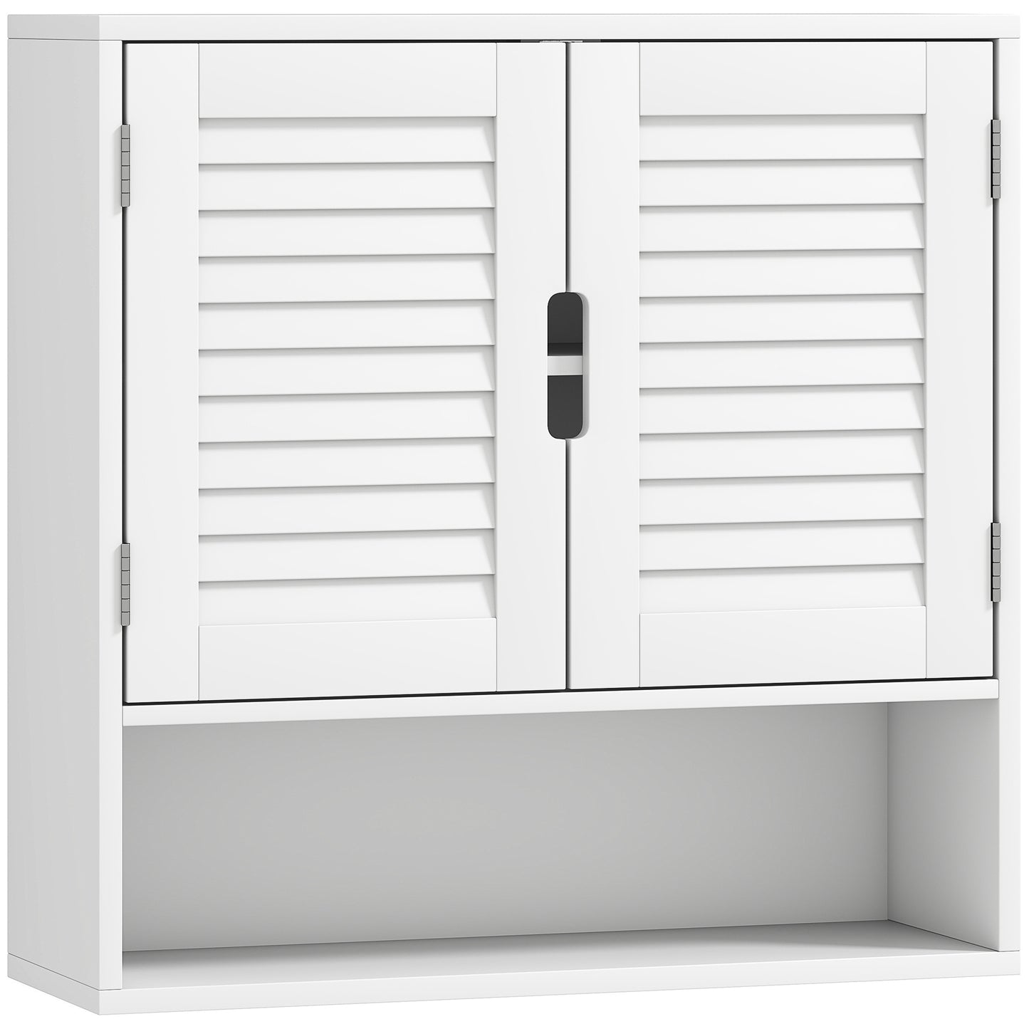 Photo of HOMCOM Bathroom Cabinet, Wall Mounted Storage Cabinet with Adjustable Shelves, 60 x 20 x 60 cm, White in White colour on a white background