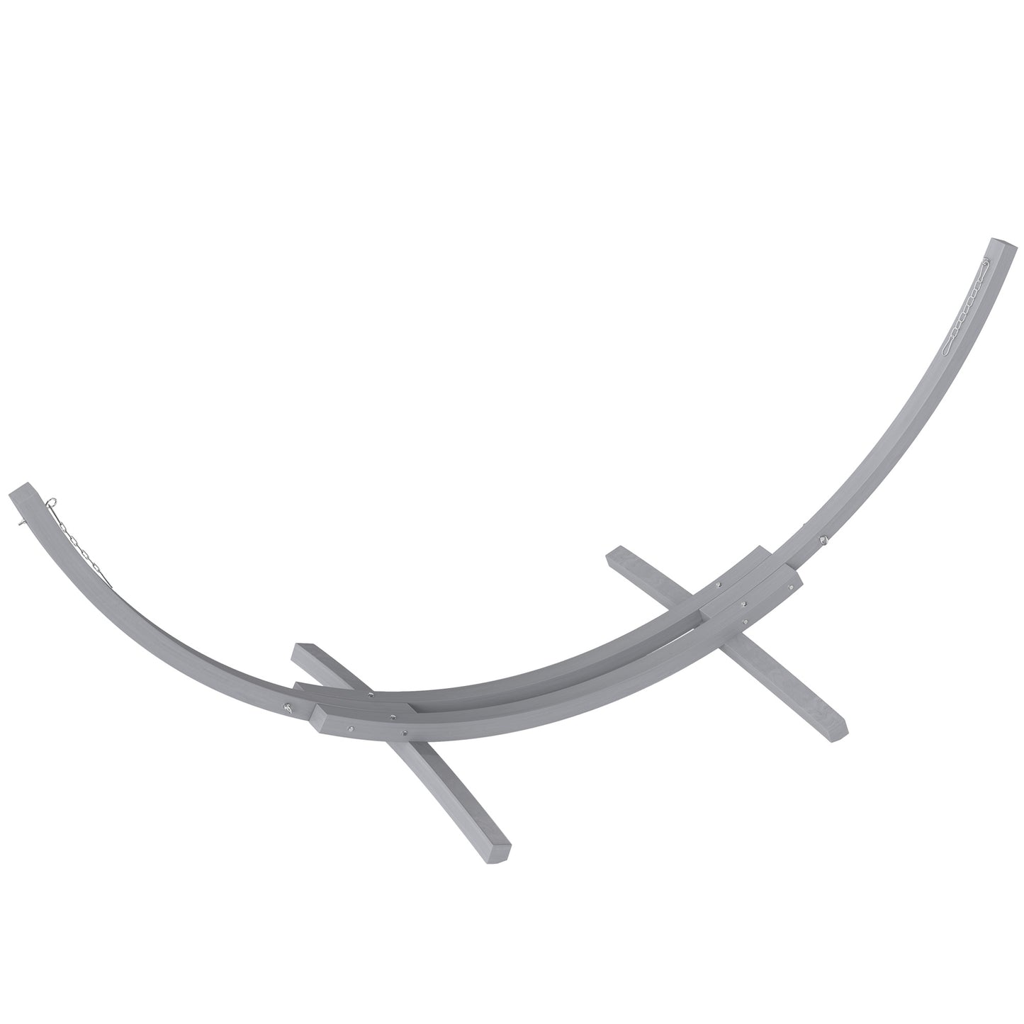 Photo of Outsunny 3.25m Wooden Hammock Stand Universal Fit Garden Picnic Camp Accessories, Grey in Grey colour on a white background