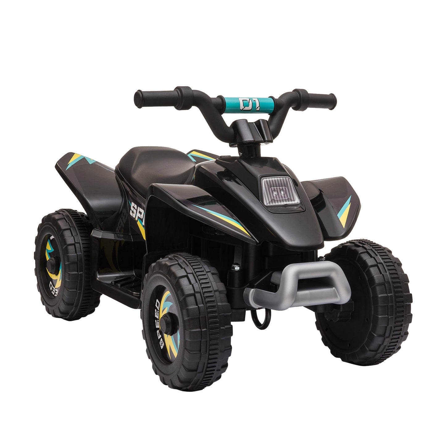Photo of HOMCOM 6V Kids Electric Ride on Car Forward Reverse Functions for Toddlers aged 18-36 months Black in Black colour on a white background