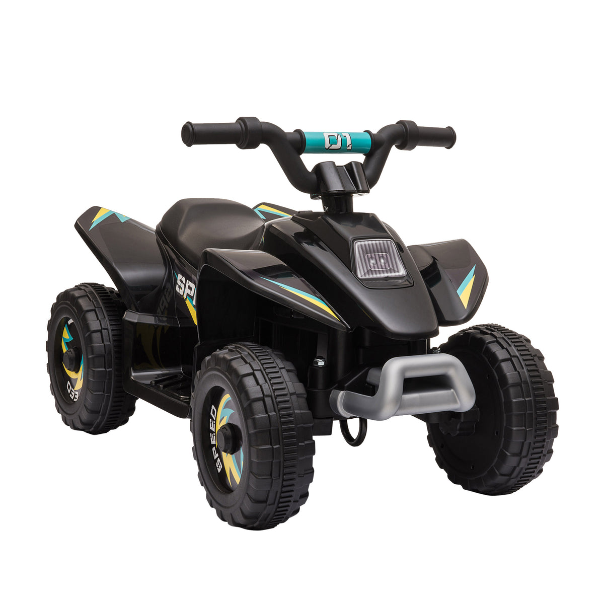 Photo of HOMCOM 6V Kids Electric Ride on Car Forward Reverse Functions for Toddlers aged 18-36 months Black in Black colour on a white background