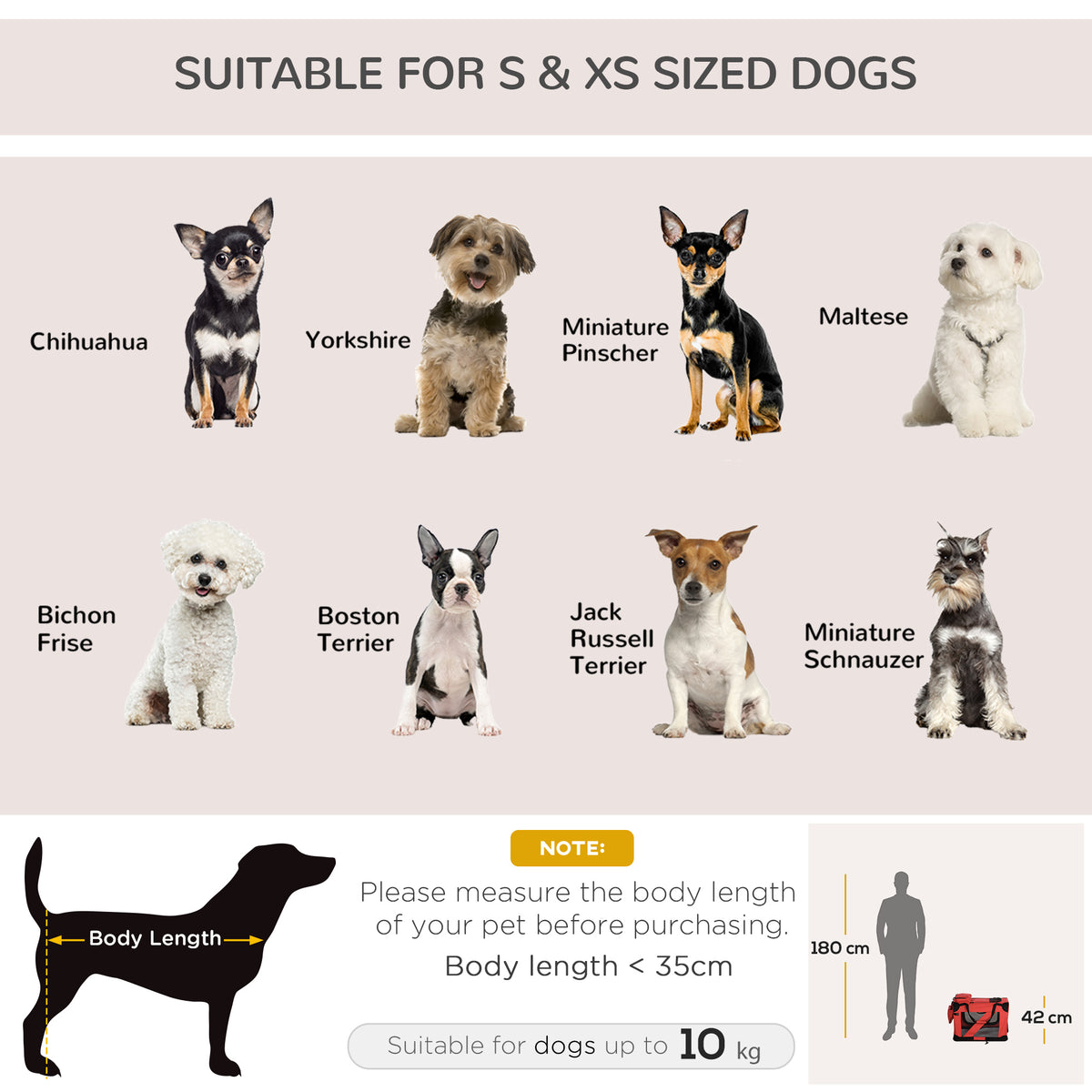 PawHut Foldable Cat Carrier for Small and Miniature Dogs, Portable Pet Carrier Soft Side Pet Travel Crate with Removable Mat, Storage Bags, Breathable Mesh Window 60 x 42 x 42cm - Red