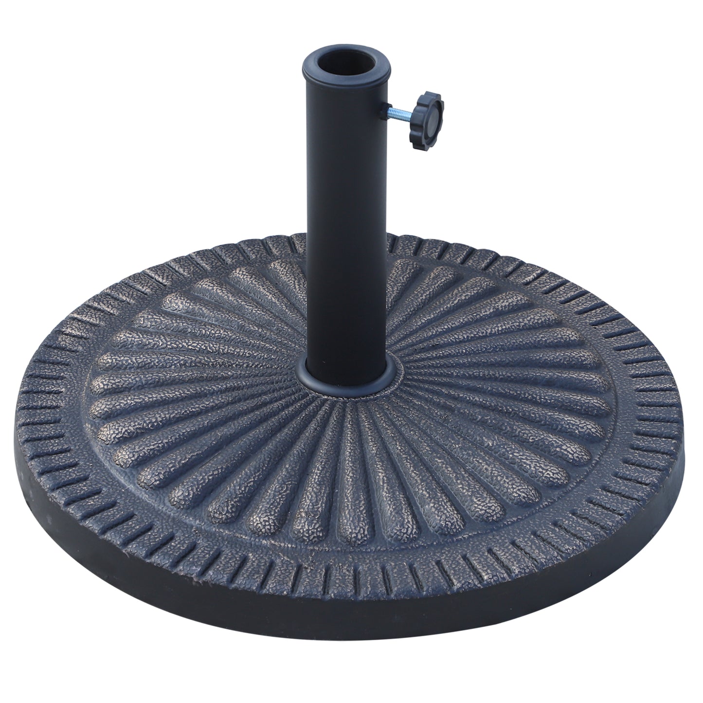 Photo of Outsunny 14kg Garden Parasol Base, Round Resin Sun Umbrella Base, Outdoor Umbrella Stand for 38mm or 48mm Outdoor Umbrella Poles, Bronze Tone in Tone colour on a white background