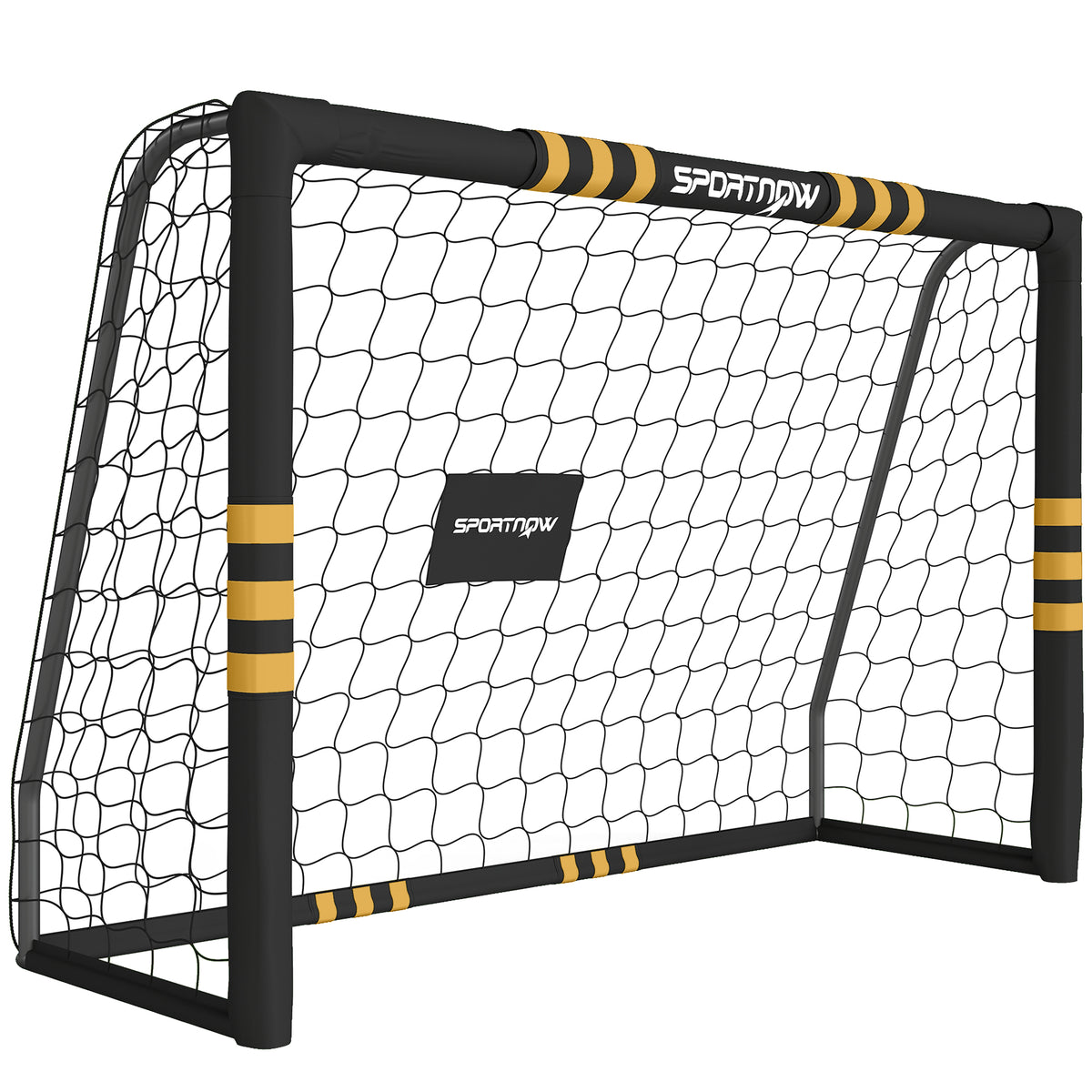 Photo of SPORTNOW Football Goal, 6 x 4ft Portable Football Net with EPE Foam Padding, PVC Tube Covers Ground Stakes and Metal Frame in Frame colour on a white background