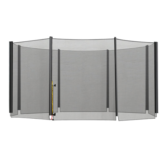 Photo of HOMCOM 13ft Trampoline Net Replacement Safety Net Enclosure Net Spare w/ 8 Poles in Poles colour on a white background