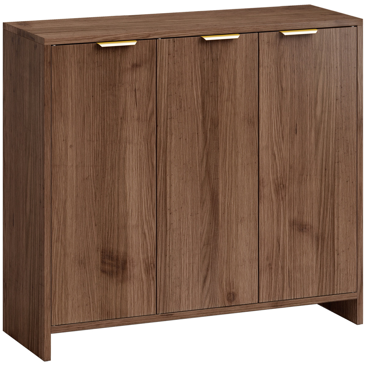 Photo of HOMCOM Sideboard Cabinet, Modern Storage Cabinet with 3 Doors and Adjustable Shelves for Living Room, Dining Room, Brown in Brown colour on a white background