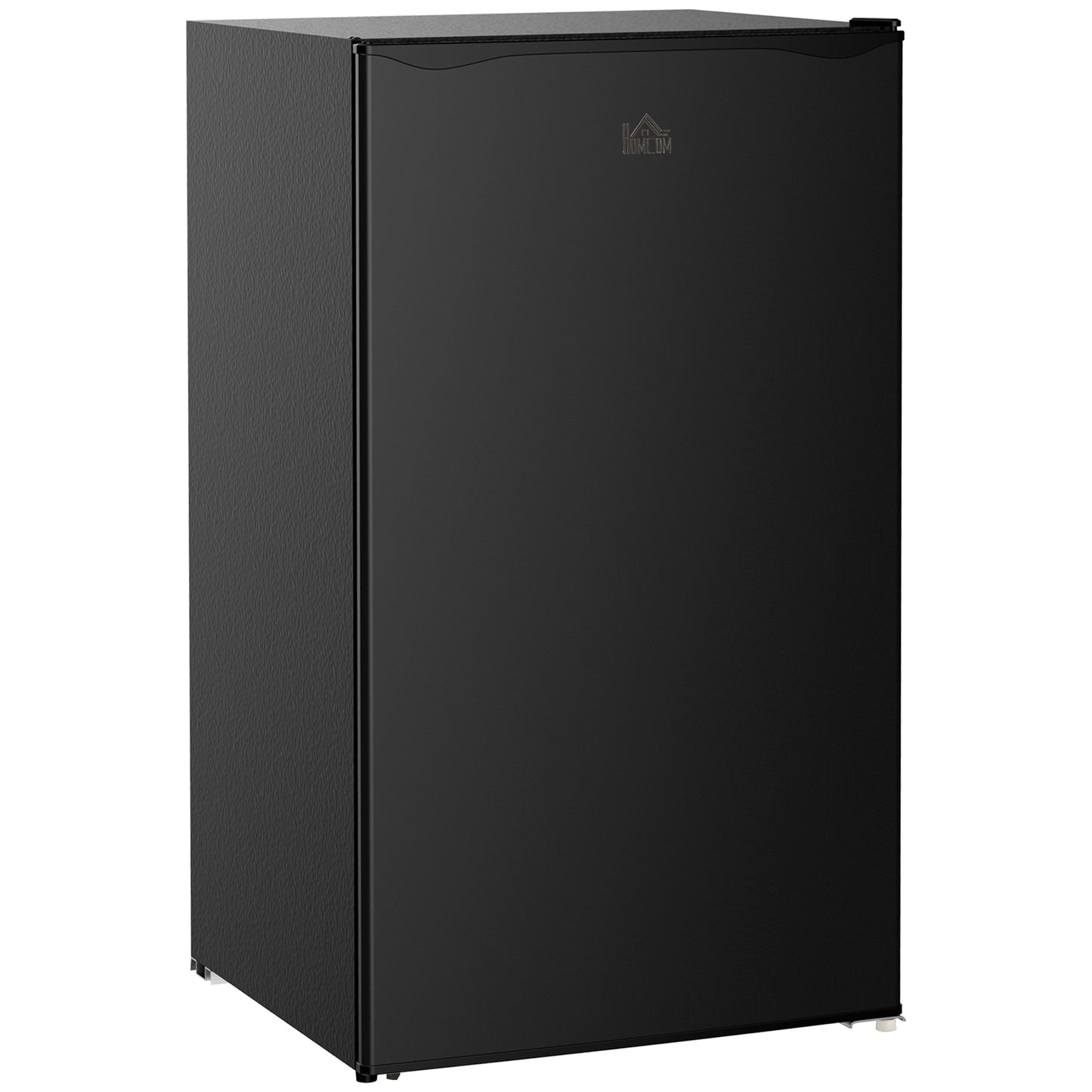 Photo of HOMCOM Under Counter Fridge, 91L Small Fridge with Chiller Box, Removable Shelf, Reversible Door, Adjustable Legs, Mini Refrigerator, Black in Black colour on a white background
