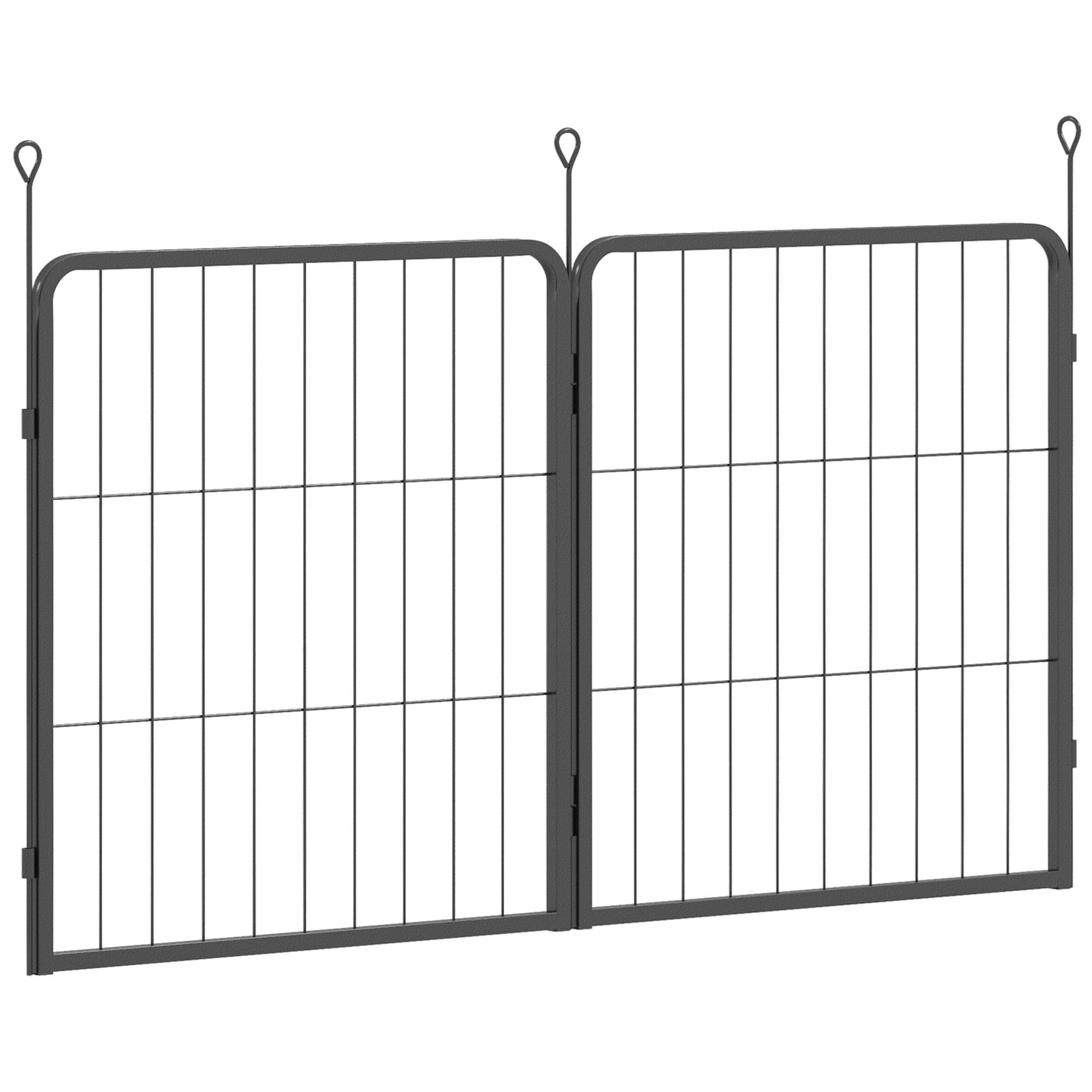Photo of PawHut Two-Piece Dog Pen Expansion Pack for Small Dogs, 60cm Tall Animal Pen with Three Connecting Stakes in Stakes colour on a white background