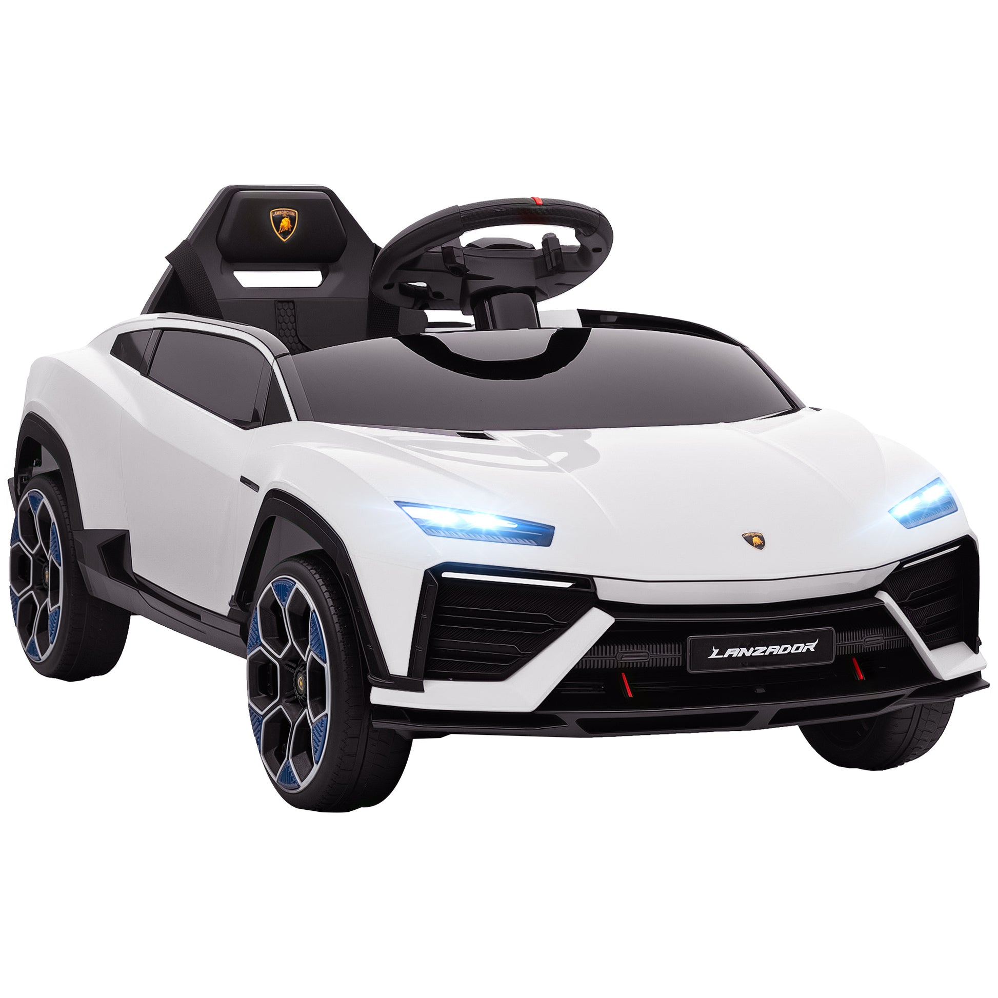 Photo of AIYAPLAY 12V Licensed Lamborghini Electric Cars for Kids, Ride On Car with Remote Control for 3-6 Years Old, White in White colour on a white background