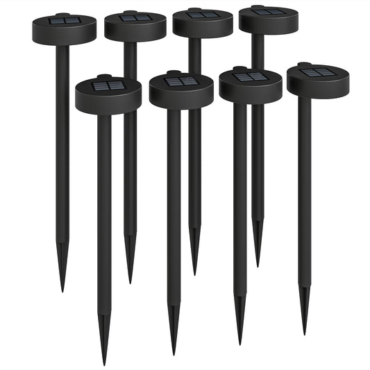 Photo of Outsunny Solar Lights Outdoor Garden Stake 8 Pack Pathway Lighting, Solar Stake Lights with Auto On/Off LED, IP44 Waterproof Plastic Outdoor Garden Lighting for Path, Patio and Landscape in Landscape colour on a white background