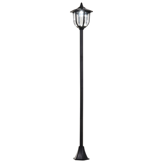 Photo of Outsunny Outdoor Garden Solar Post Lamp Sensor Light  LED Lantern Bollard Pathway Torch Light 1.77m Tall in Tall colour on a white background