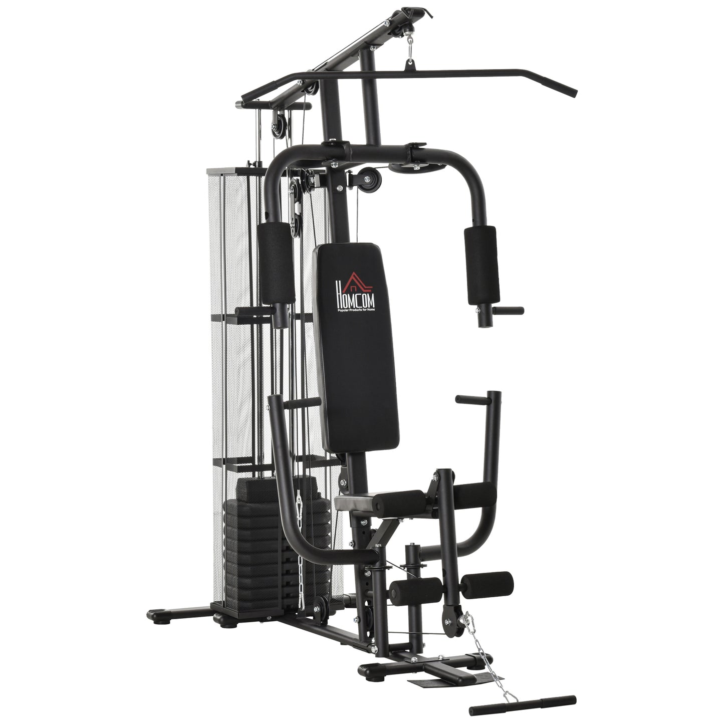 Photo of HOMCOM Multifunction Home Gym System Weight Training Exercise Workout Station in Station colour on a white background