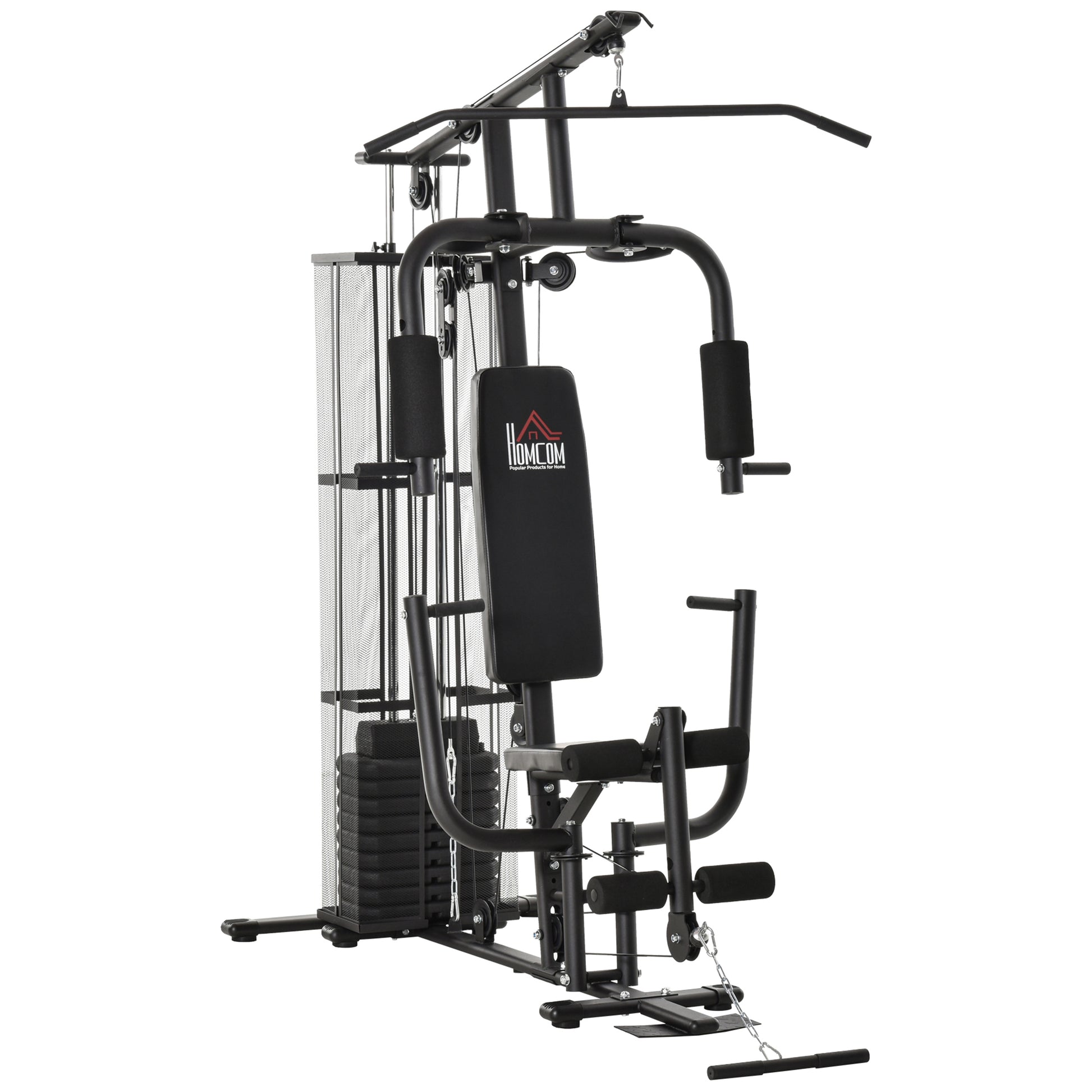 Photo of HOMCOM Multifunction Home Gym System Weight Training Exercise Workout Station in Station colour on a white background