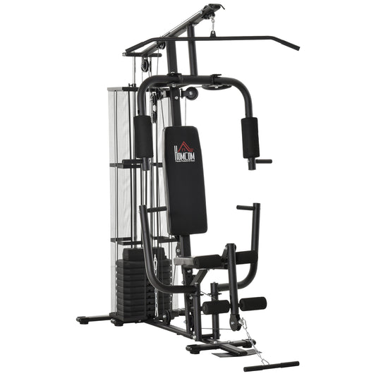 Photo of HOMCOM Multifunction Home Gym System Weight Training Exercise Workout Station in Station colour on a white background