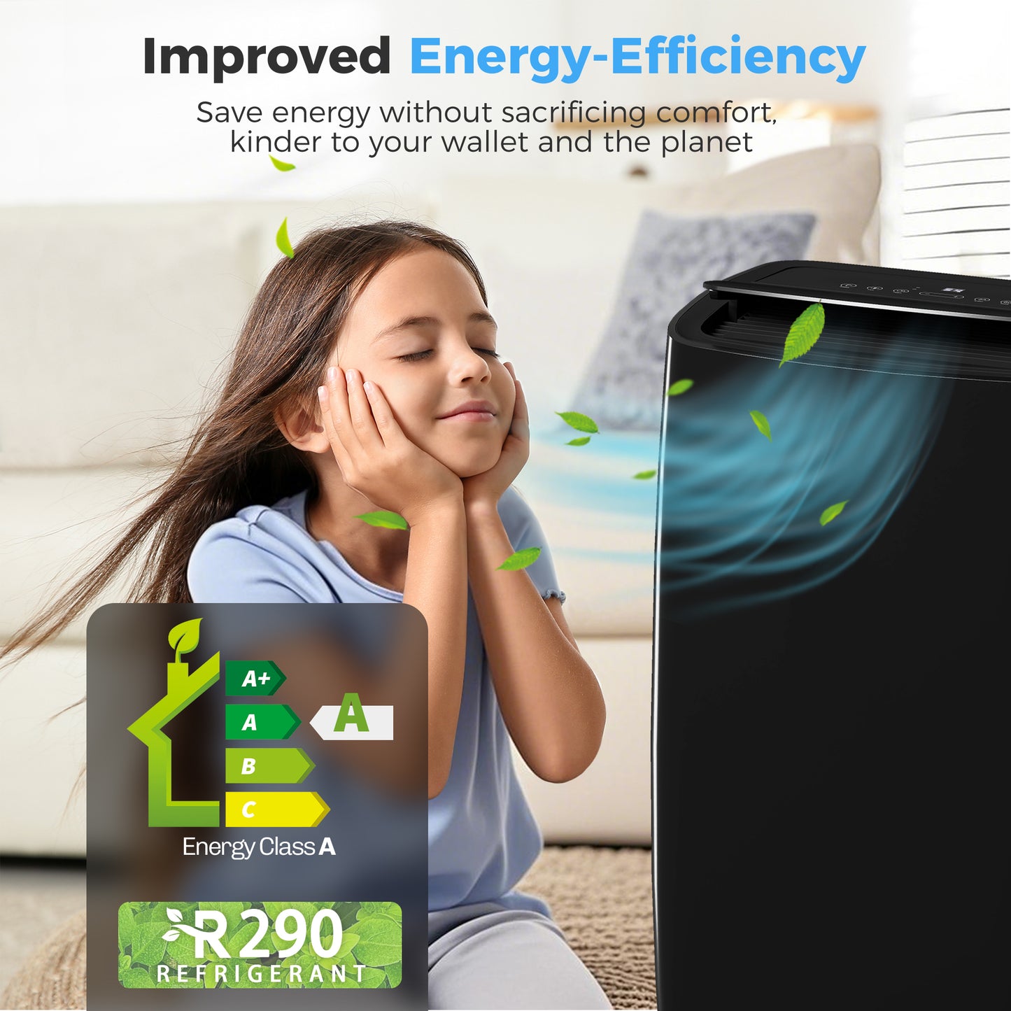 HOMCOM Portable Air Conditioner 14000 BTU, 4-in-1 Air Conditioning Unit, Dehumidifier, Cooling, Fan, Child Lock, 40m²