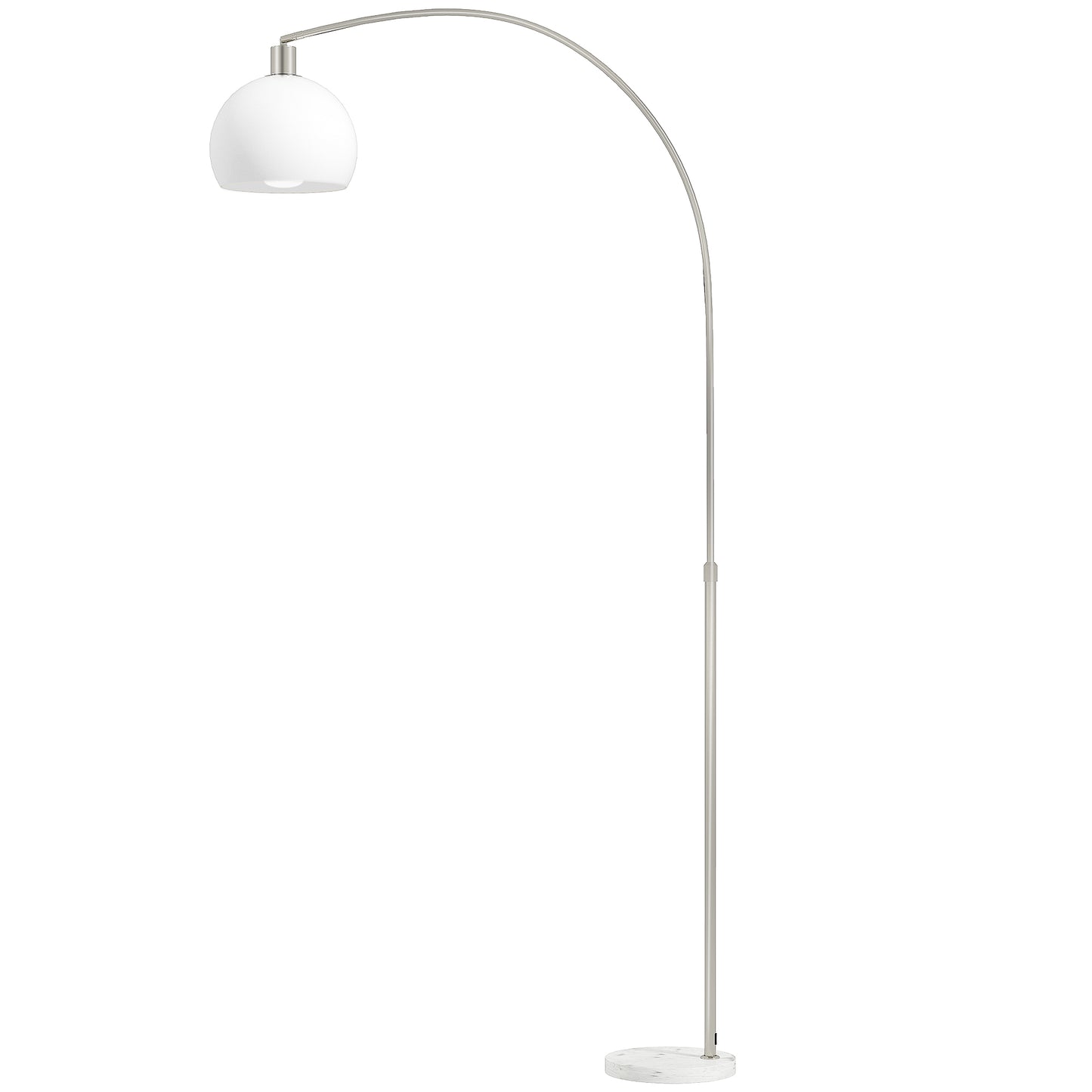 Photo of HOMCOM Floor Lamp for Living Room, Modern Standing Lamp with Shade & Foot Switch for Bedroom, Office, White in White colour on a white background